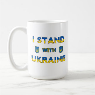 Caneca De Café Eu Fico Com A Ucrânia