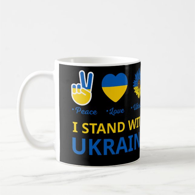 Caneca De Café Eu fico com a ucrânia (Esquerda)