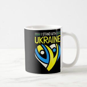 Caneca De Café Eu Fico Com a Ucrânia Eu Fico Pela Paz Anti-guerra