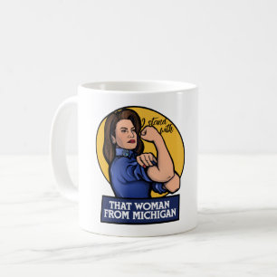 Caneca De Café Eu fico com aquela mulher de Michigan Gretchen