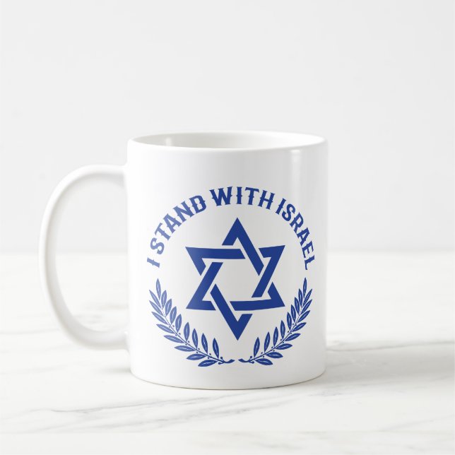 Caneca De Café Eu fico com Israel (Esquerda)