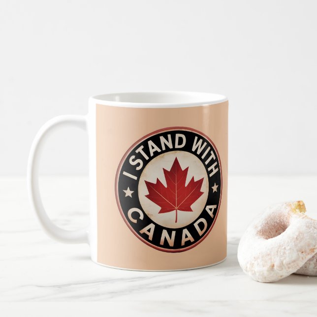 Caneca De Café Eu fico com o Canadá (Com Donut)