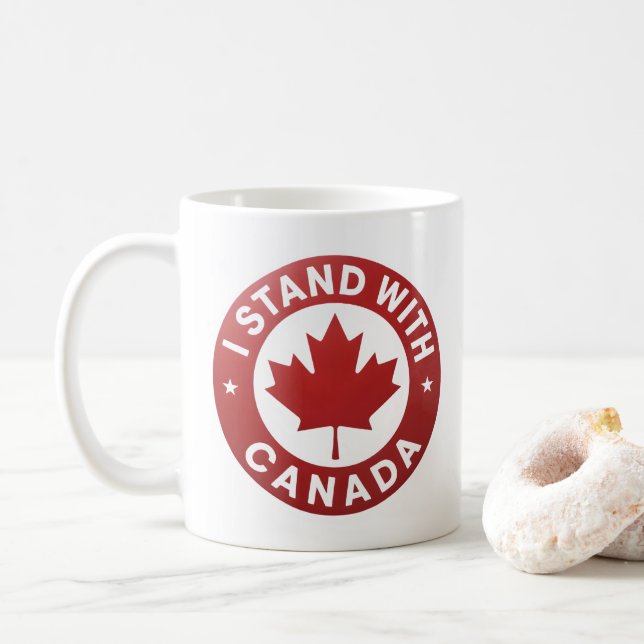 Caneca De Café Eu fico com o Canadá (Com Donut)