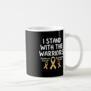 Caneca De Café Eu fico com o Cancer de Infância dos Guerreiros Aw