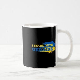 Caneca De Café Eu Fico Com o Patriota da Ucrânia - Apoie a Ucrâni