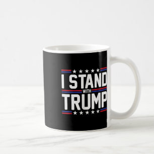 Caneca De Café Eu Fico Com O Trump American Flag Usa Trump Suppor