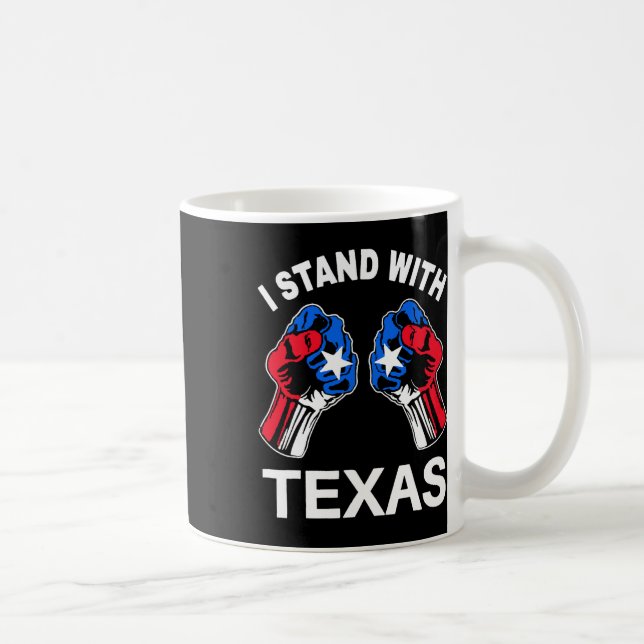 Caneca De Café Eu Fico Com Texas Funny Texas Flag Texan Pride Bo (Direita)