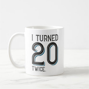 Caneca De Café Eu Fiz 20 Anos Duas Vezes
