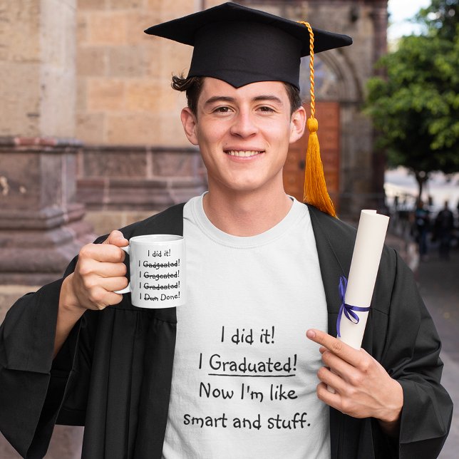 Caneca De Café Eu fiz isso Graduação Humor Funny Formando White (I did it Graduation Humor Funny Graduate White Coffee Mug)