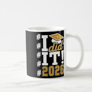 Caneca De Café Eu Fiz Isso Graduado 2026 Engraçado Hashtag de Gra