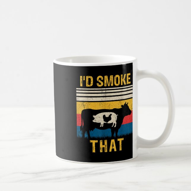 Caneca De Café Eu Fumava Aquele Churrasco Engraçado Barbeque Fuma (Direita)