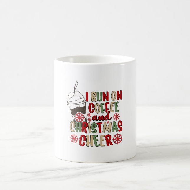 Caneca De Café Eu Funciono Com Café e Alegria de Natal (Centro)