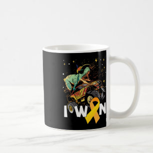 Caneca De Café Eu Ganhei Dino Yellow Ribbon Chilhood Cancer Aware