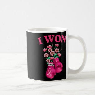 Caneca De Café Eu Ganhei Luvas De Boxim Sobrevivente Fita Rosa Ca