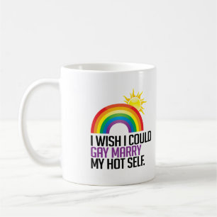 Caneca De Café Eu gostaria de poder casar gay com meu eu gostoso