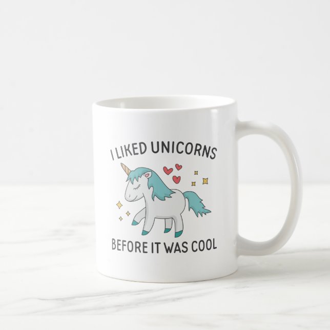 Caneca De Café Eu Gostei De Unicórnios (Direita)