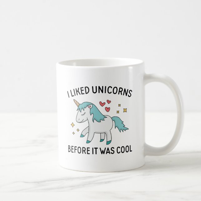 Caneca De Café Eu Gostei De Unicórnios (Direita)