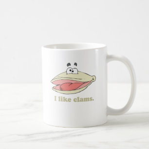 Caneca De Café Eu gosto de amêijoas