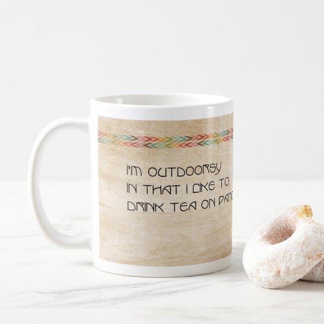 Caneca De Café Eu gosto de beber chá em Londres Mug (Com Donut)