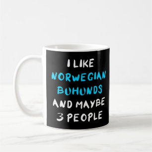 Caneca De Café Eu Gosto De Caçados Noruegueses E Talvez 3 Pessoas