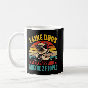 Caneca De Café Eu Gosto de Cachorros e Baixo e Talvez 2 Pessoas B