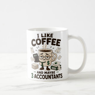 Caneca De Café Eu Gosto de Café E Talvez 3 Contadores Engraçados 