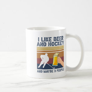 Caneca De Café Eu Gosto De Cerveja E Hockey E Talvez 3 Pessoas En