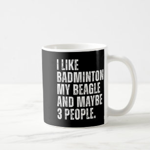 Caneca De Café Eu Gosto de Citação Divertida de Amante de Badmint