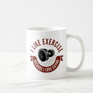 Caneca De Café Eu Gosto De Exercício