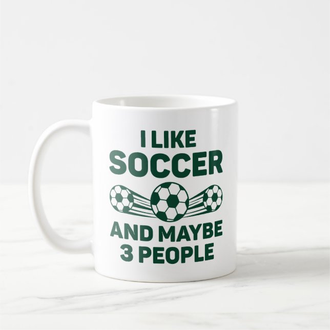 Caneca De Café Eu Gosto De Futebol E Talvez De 3 Pessoas (Esquerda)