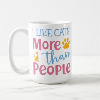 CANECA DE CAFÉ EU GOSTO DE GATOS MAIS DO QUE PESSOAS DIZENDO