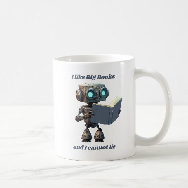 Caneca De Café Eu gosto de grandes livros e não consigo mentir, A (Direita)