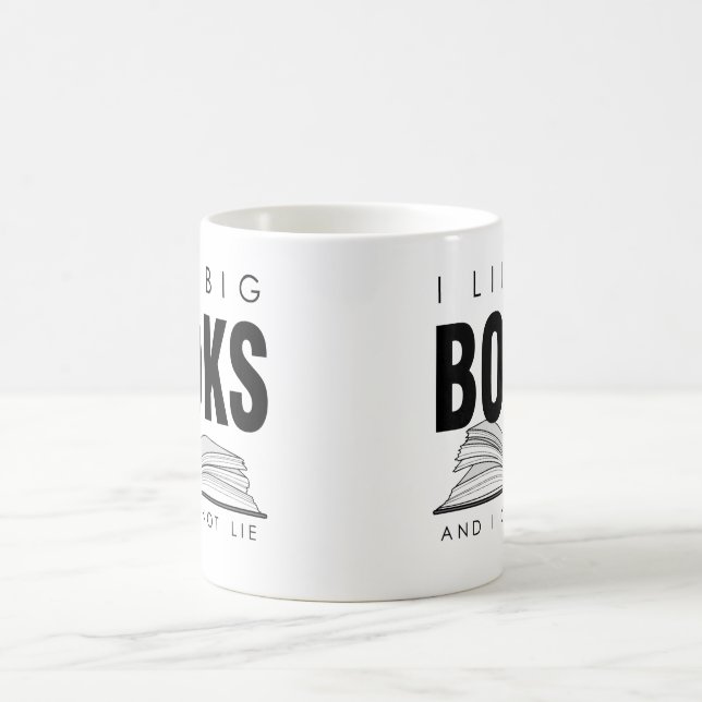 Caneca De Café Eu gosto de LIVROS grandes (e do eu não pode a (Centro)