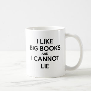 Caneca De Café Eu gosto de livros grandes e eu não posso