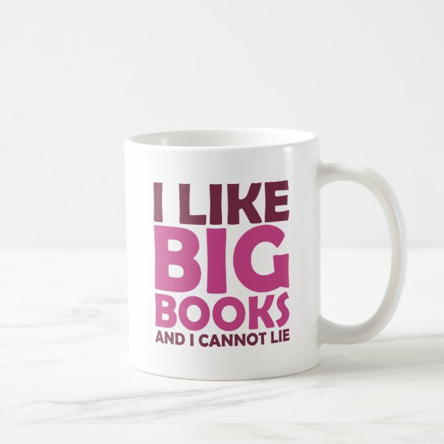 Caneca De Café Eu gosto de livros grandes e eu não posso (Direita)