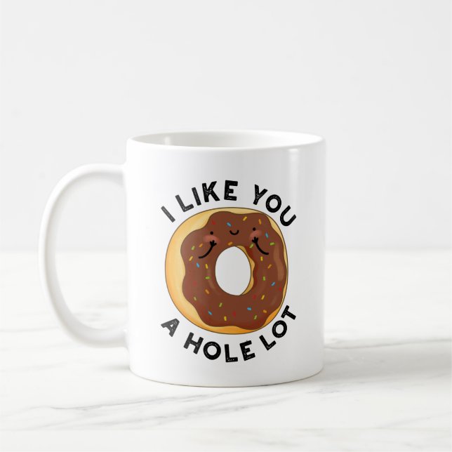 Caneca De Café Eu Gosto De Você, Muito Engraçado, Rosquinha. (Esquerda)