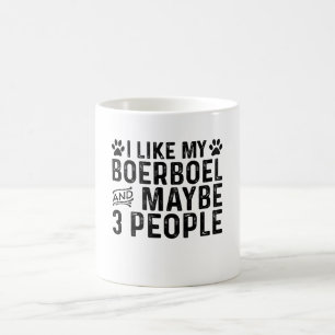 Caneca De Café Eu Gosto Do Meu Boerboel E De Três Pessoas