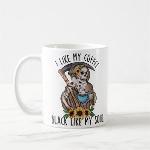 Caneca De Café eu gosto do meu café preto como minha alma