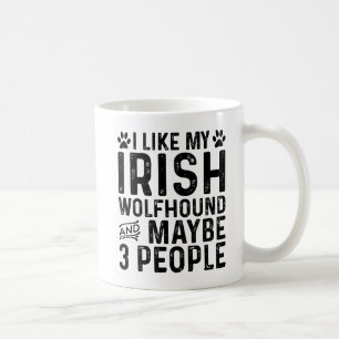 Caneca De Café Eu Gosto do Meu Irish Wolfhound E de 3 Pessoas
