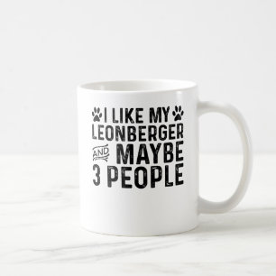 Caneca De Café Eu Gosto do Meu Leonberger E 3 Pessoas