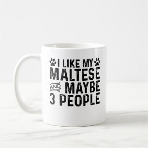 Caneca De Café Eu Gosto do Meu Maltês E de 3 Pessoas