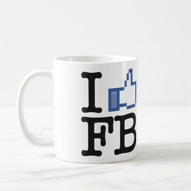 Caneca De Café Eu gosto dos polegares do FB Facebook acima da (Esquerda)