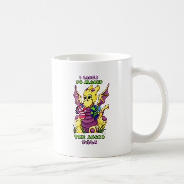 Caneca De Café Eu gosto feito a conversa das meias o dragão (Direita)