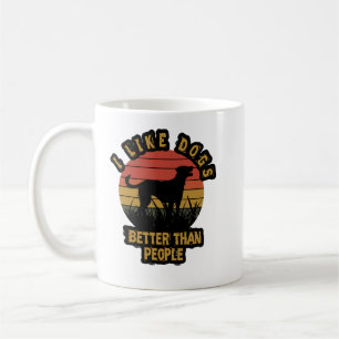 Caneca De Café Eu gosto mais de cachorros do que de pessoas