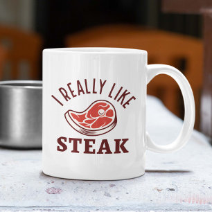 Caneca De Café Eu Gosto Muito De Bife