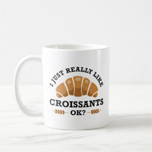 Caneca De Café Eu Gosto Muito De Croissants Ok