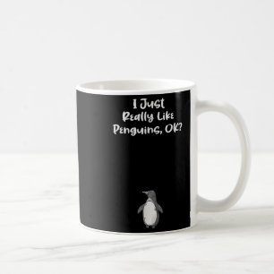 Caneca De Café Eu Gosto Muito De Pinguins Engraçado Citação