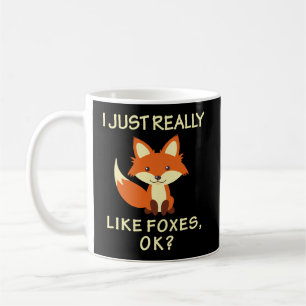 Caneca De Café Eu Gosto Muito De Raposas Ok Bday Presente Para Fi
