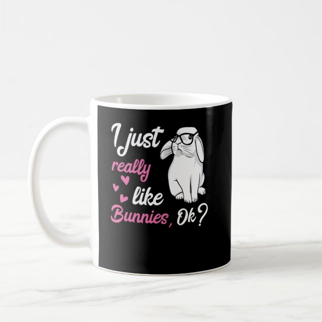 Caneca De Café Eu Gosto Muito Do Coelho Bonito (Esquerda)