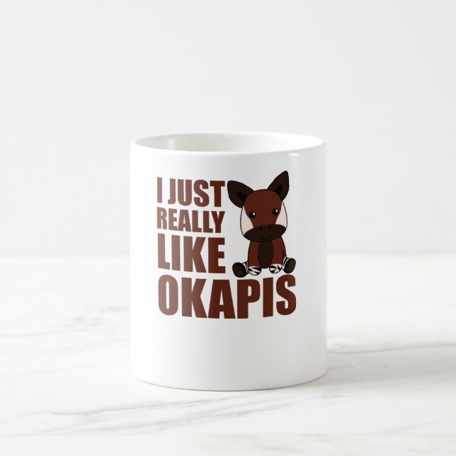 Caneca De Café Eu gosto muito do Okapi's Cute Okapi (Centro)